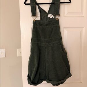 Green Corduroy Overalls